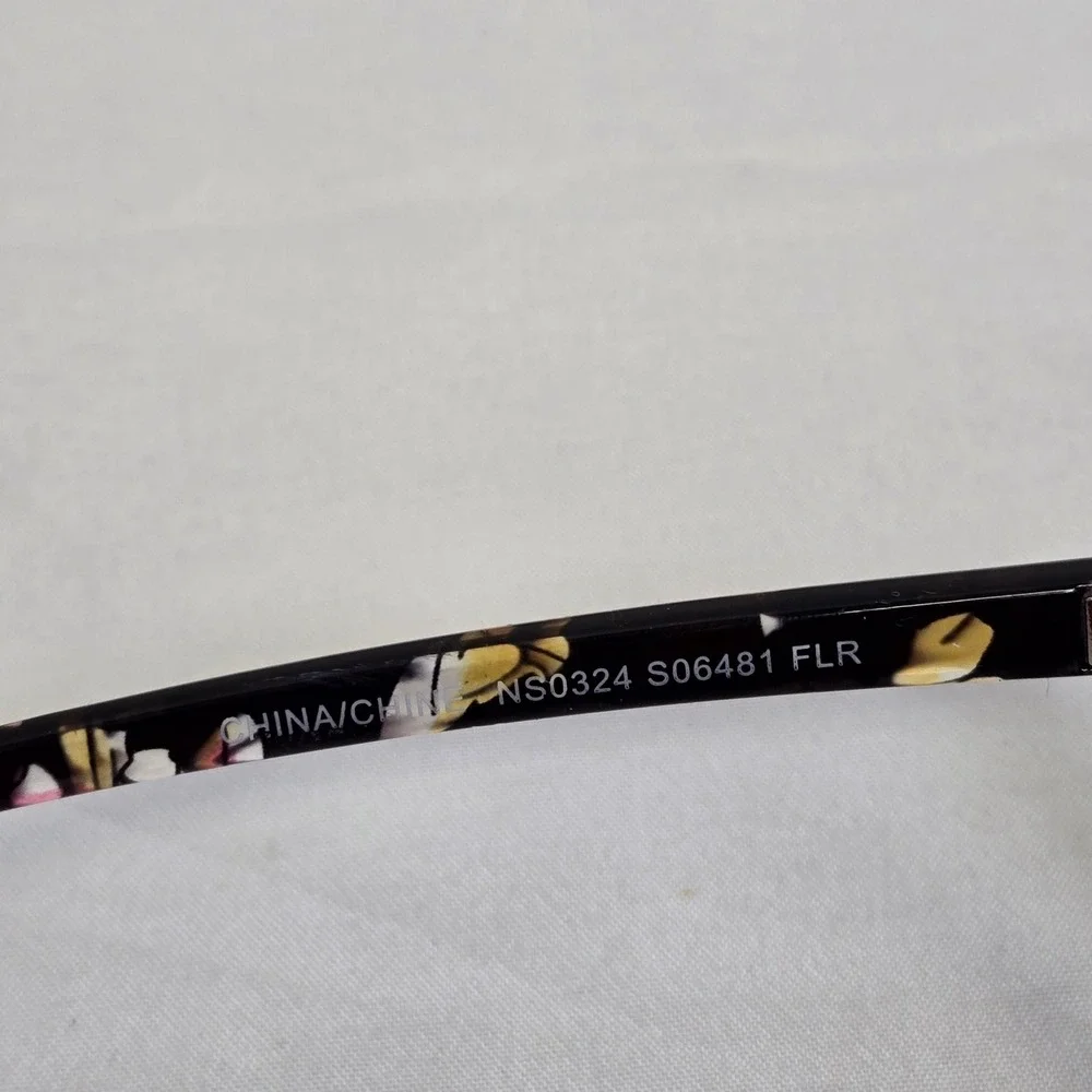 Foster Grant Floral Plastic Eyeglass‎ Frames, Black, 57017-143